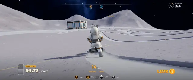 Moon Sweepers vehicle driving view